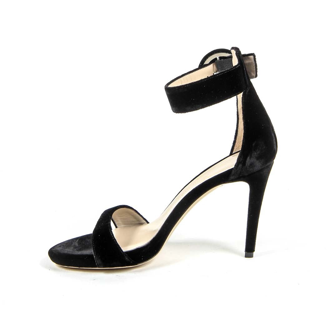 Sandalo con cinturino alla caviglia da donna V 1969 Italia 3124693 VELLUTO NERO