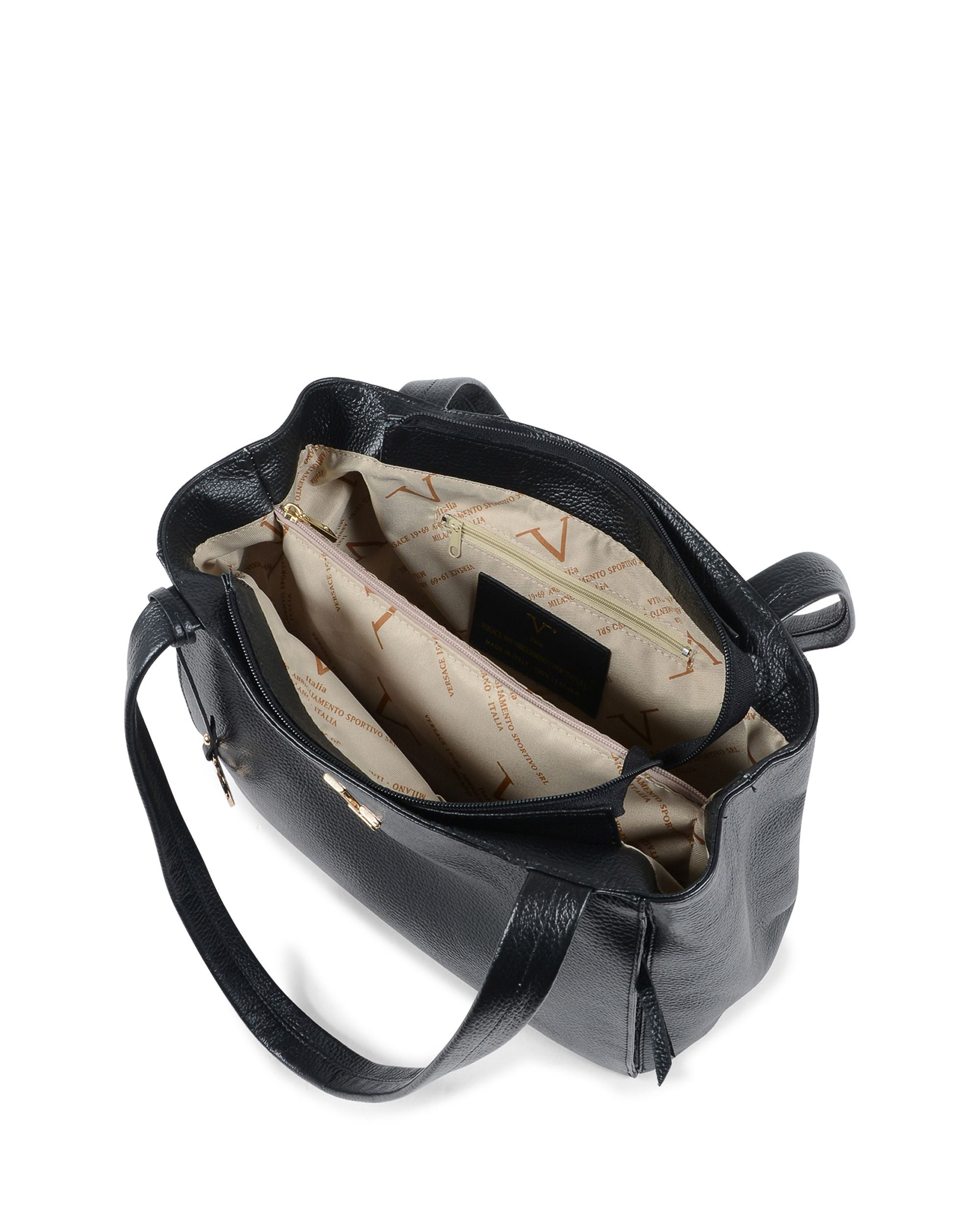 V Italia Borsa a mano da donna nera VE0792 NERO