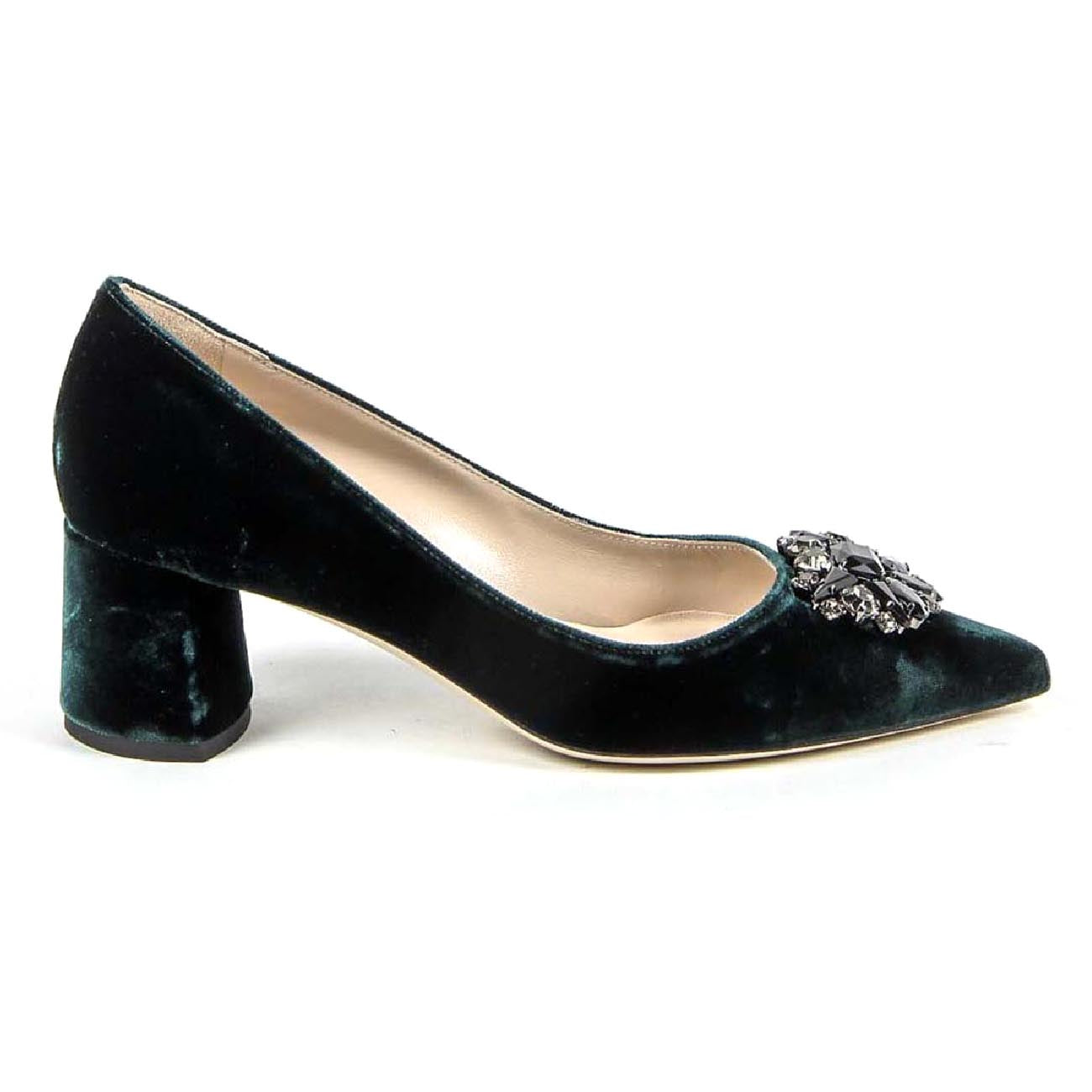 Décolleté da donna V 1969 Italia 3109244 VELLUTO VERDE