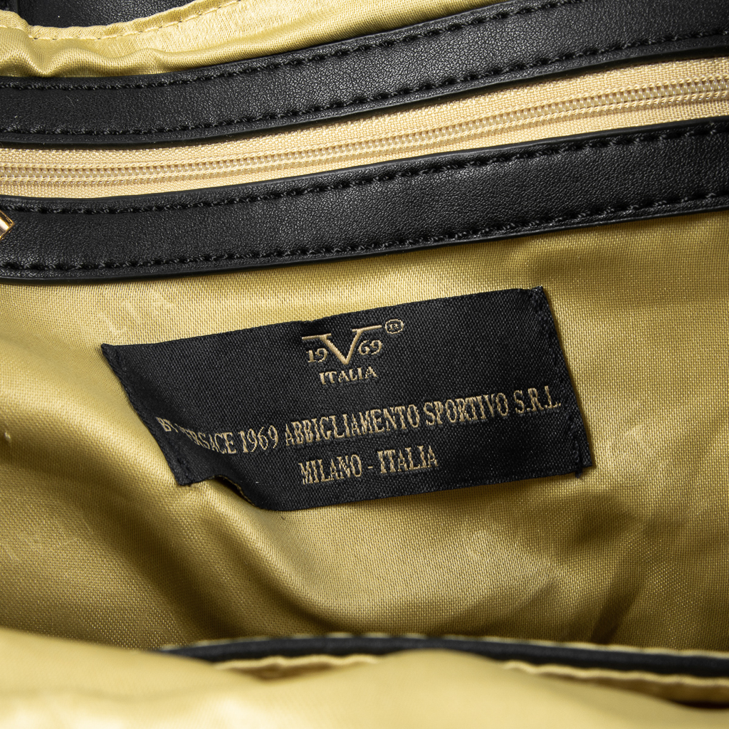 V 1969 Italia Borsa da donna nera OLIVIA