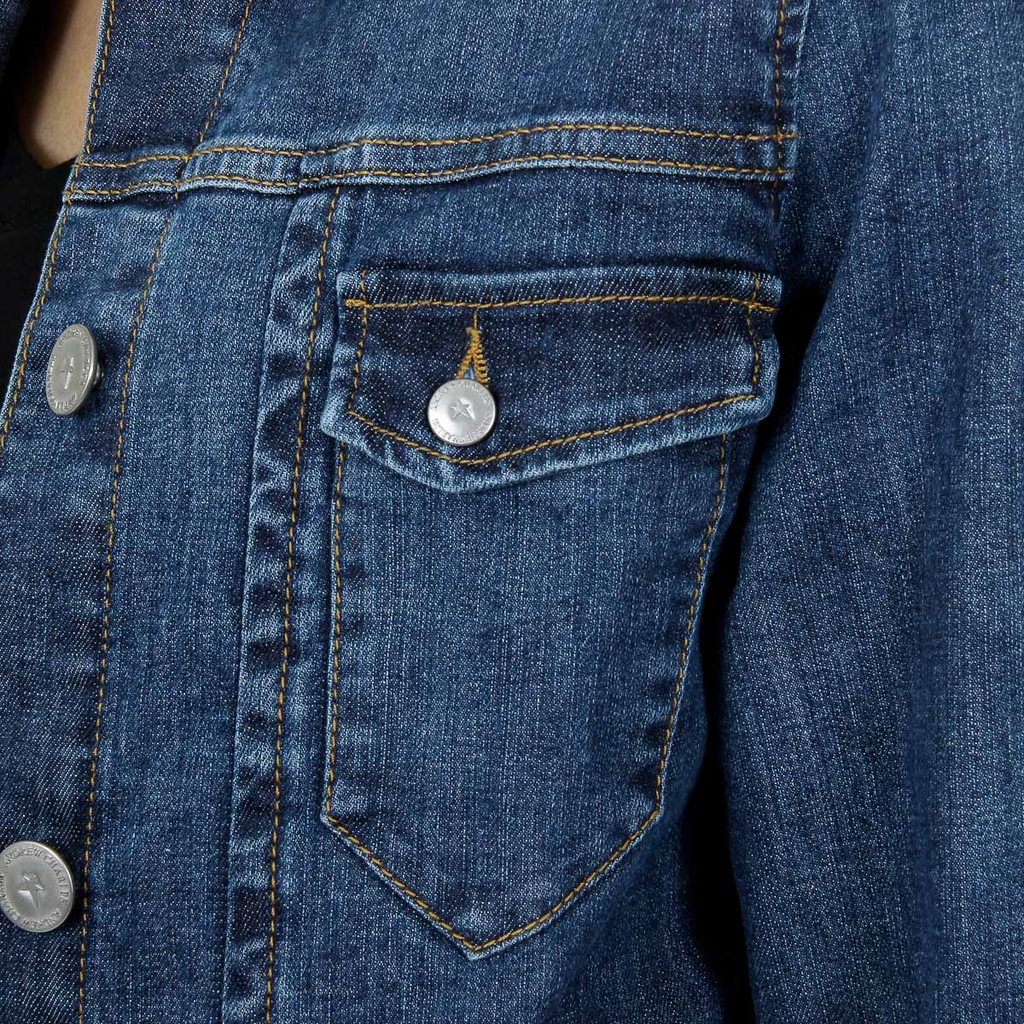 Giacca da donna Andrew Charles a maniche lunghe in denim LETIZIA