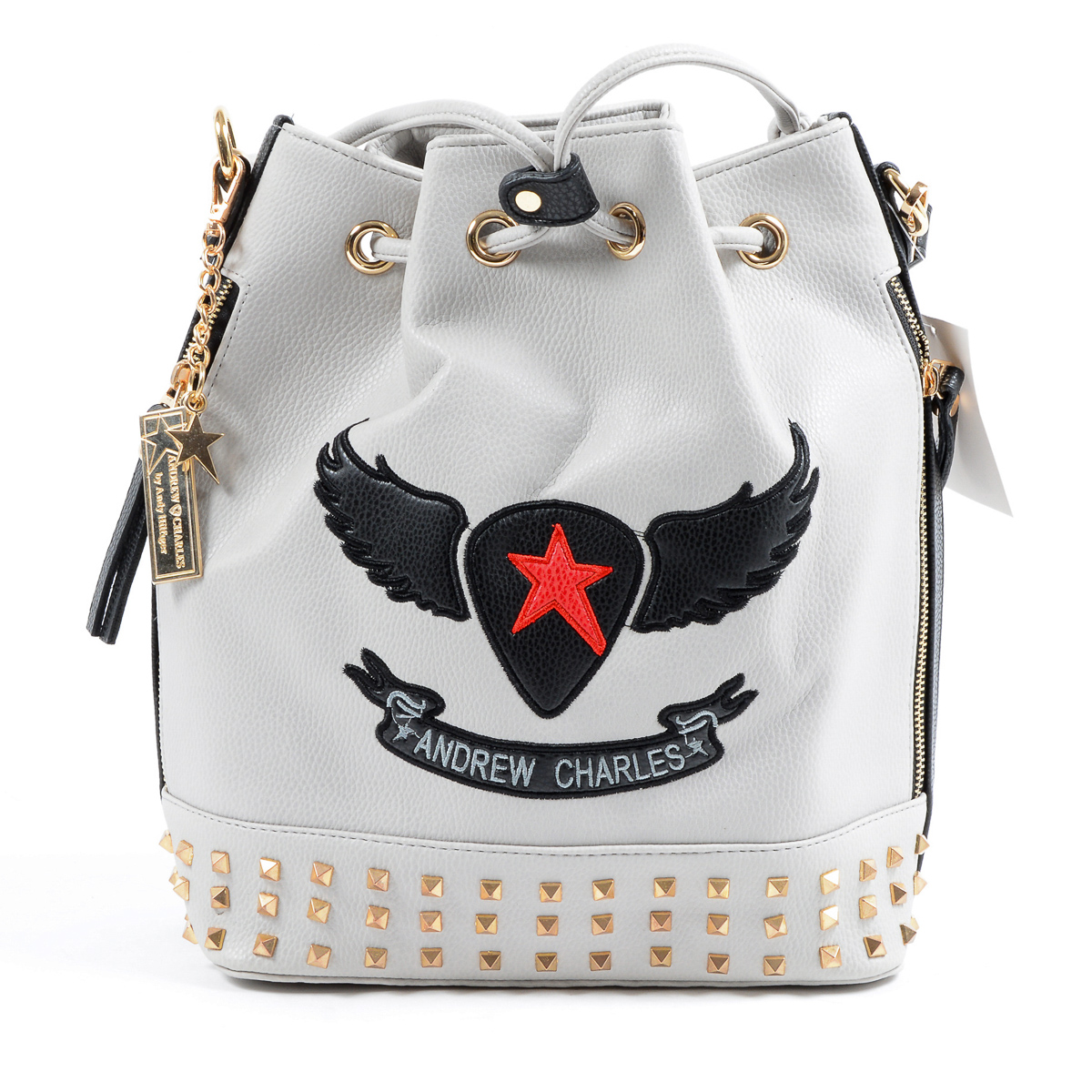 Borsa a mano da donna Andrew Charles grigio chiaro REBECCA