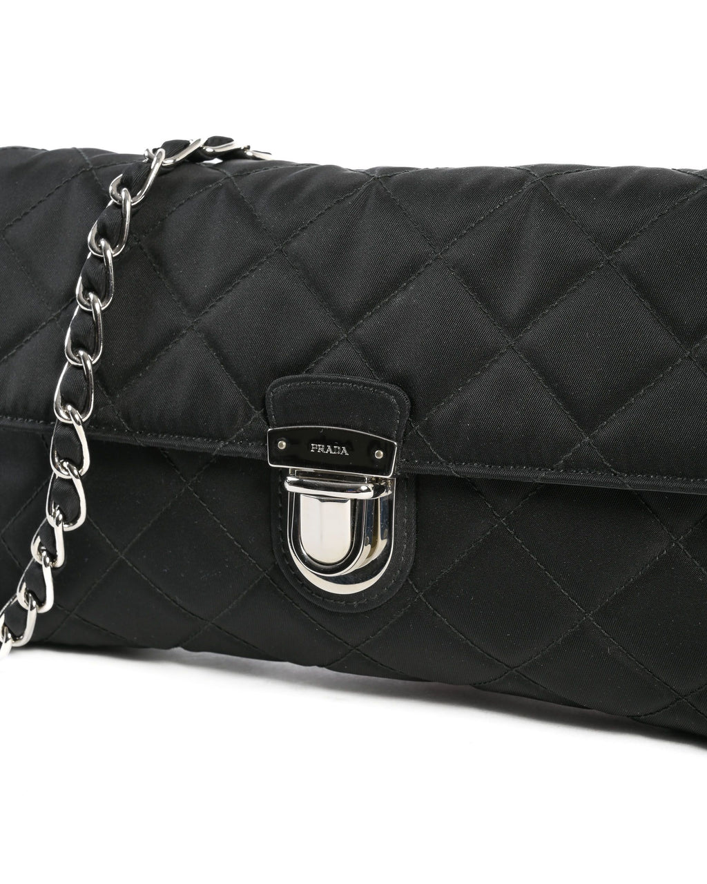 Borsa Prada Clutch BP0584 nera Impuntu Tessuto