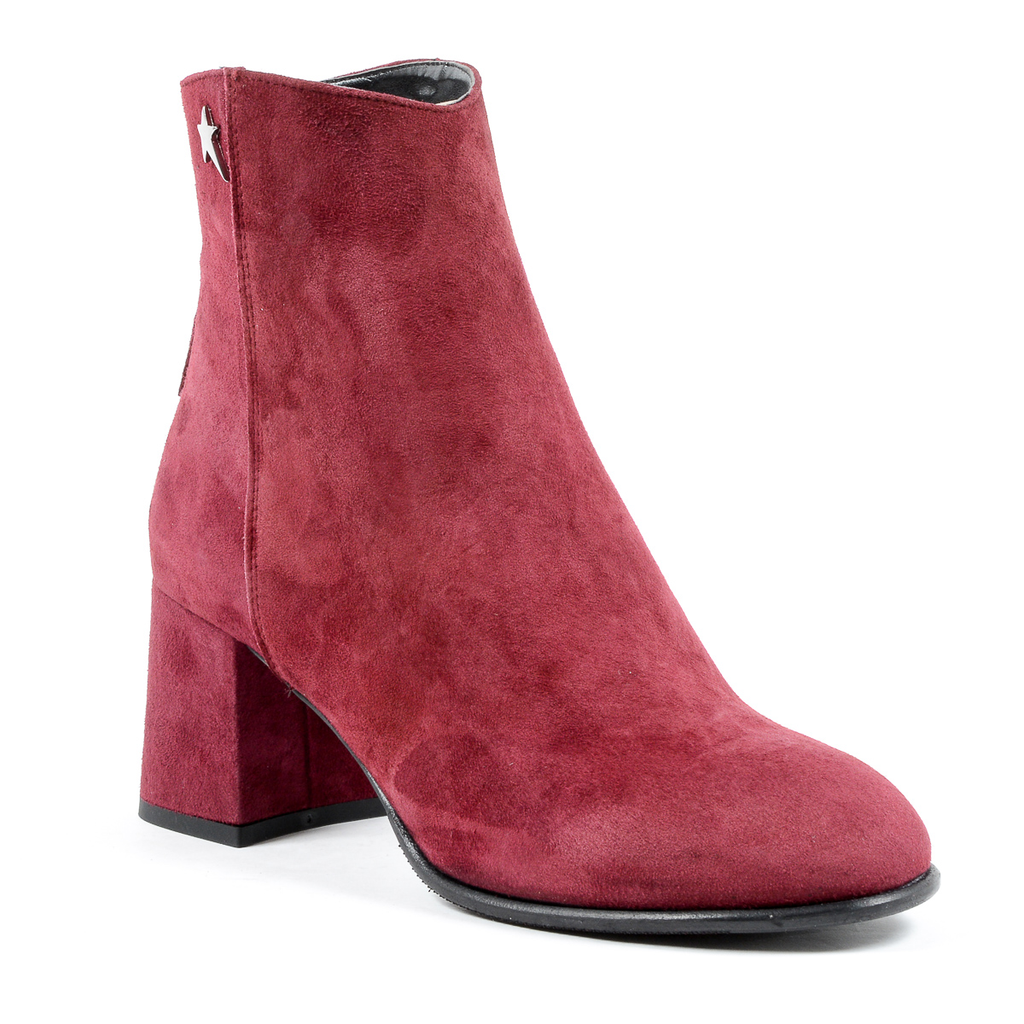Stivaletti con tacco da donna Andrew Charles Bordeaux LINDA