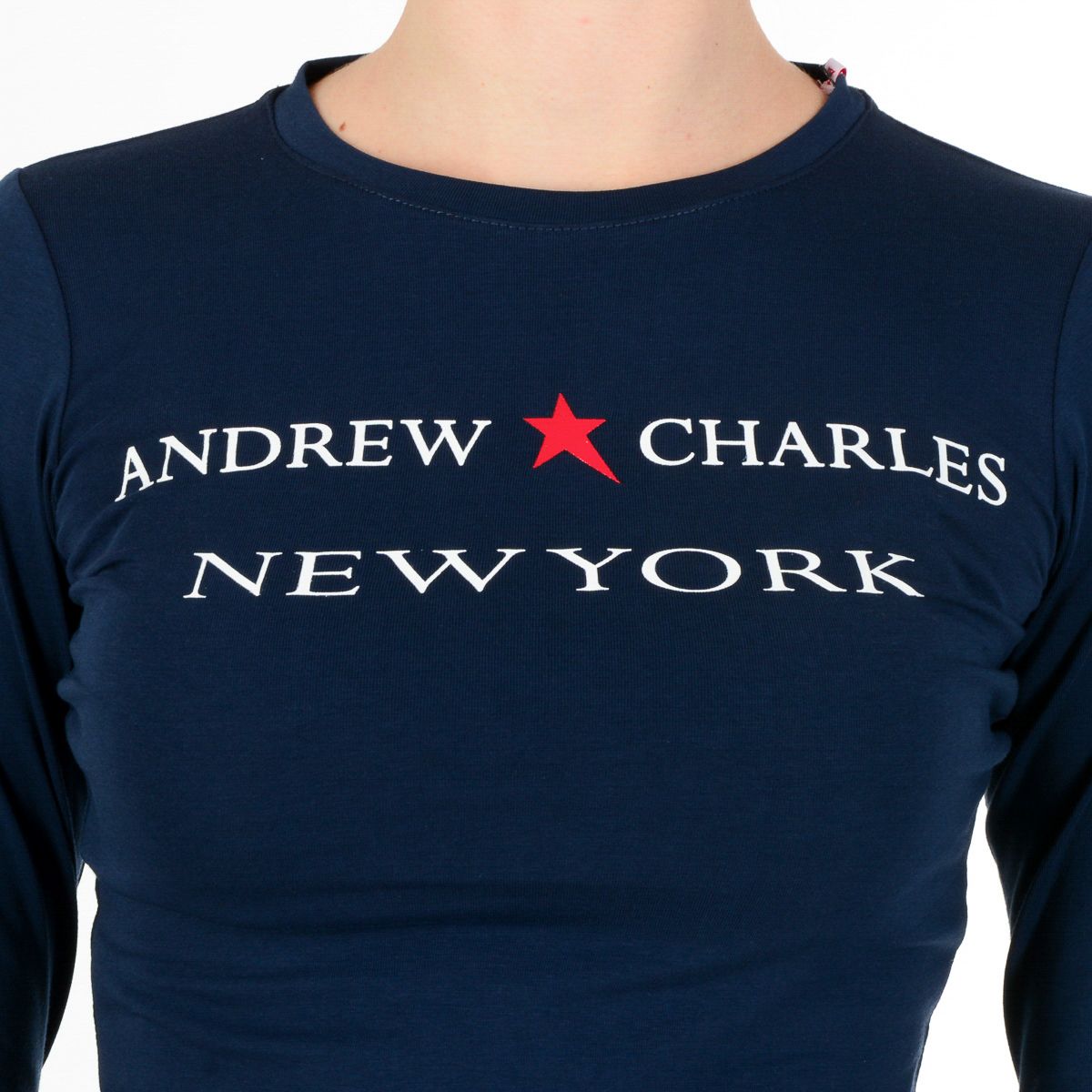 Andrew Charles By Andy Hilfiger T-shirt da donna LS TS602 031002 PHENIX NAVY 003