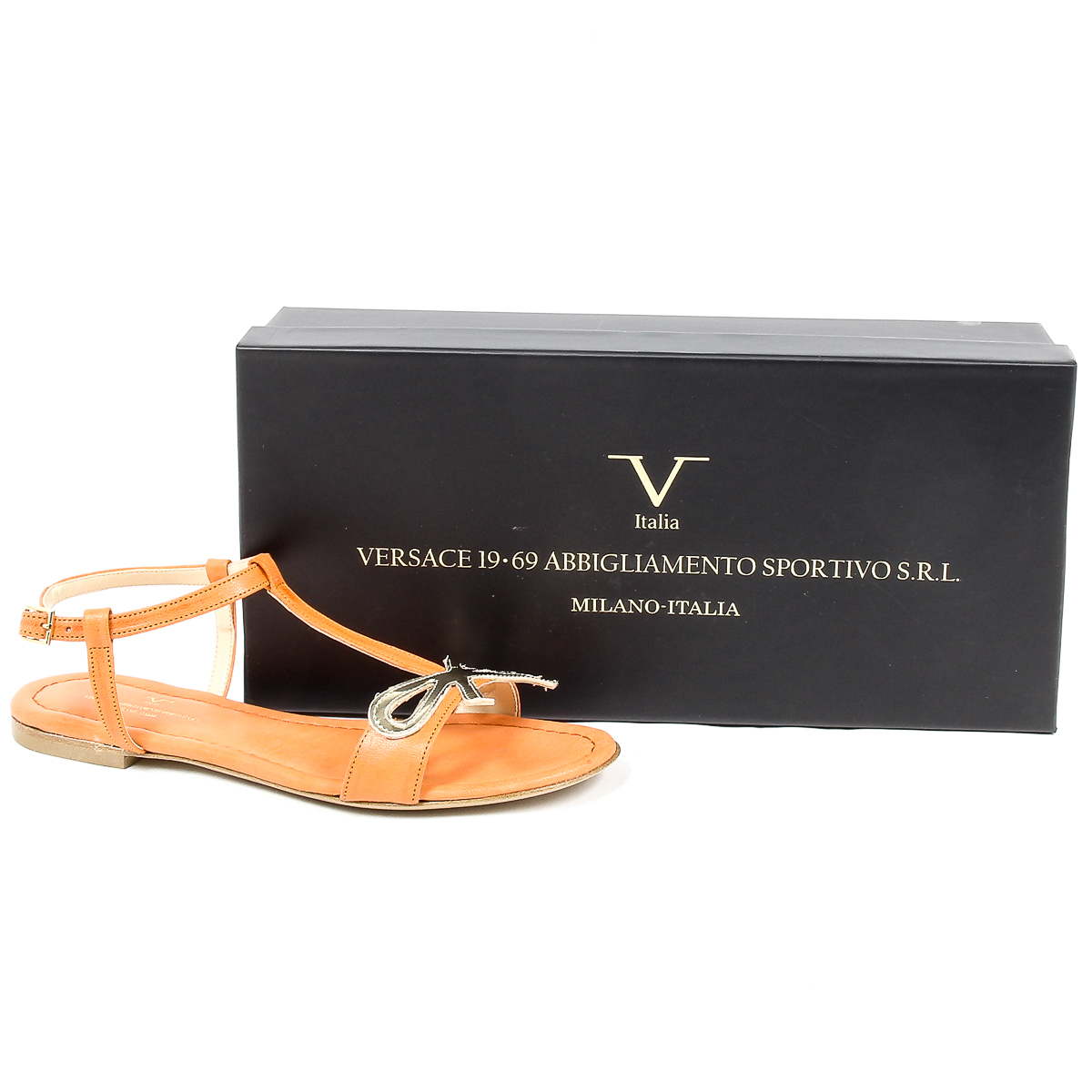 V 1969 Italia Sandalo piatto da donna arancione LISA