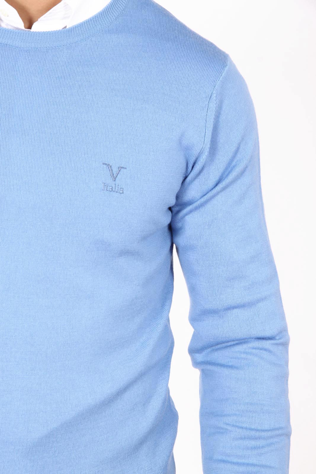 Maglione uomo girocollo V 1969 Italia 9800 GIROCOLLO AZZURRO