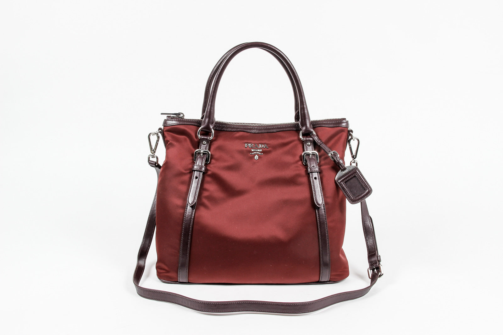 Borsa a mano Prada Ladies BR5116 in tessuto e vitello morbido