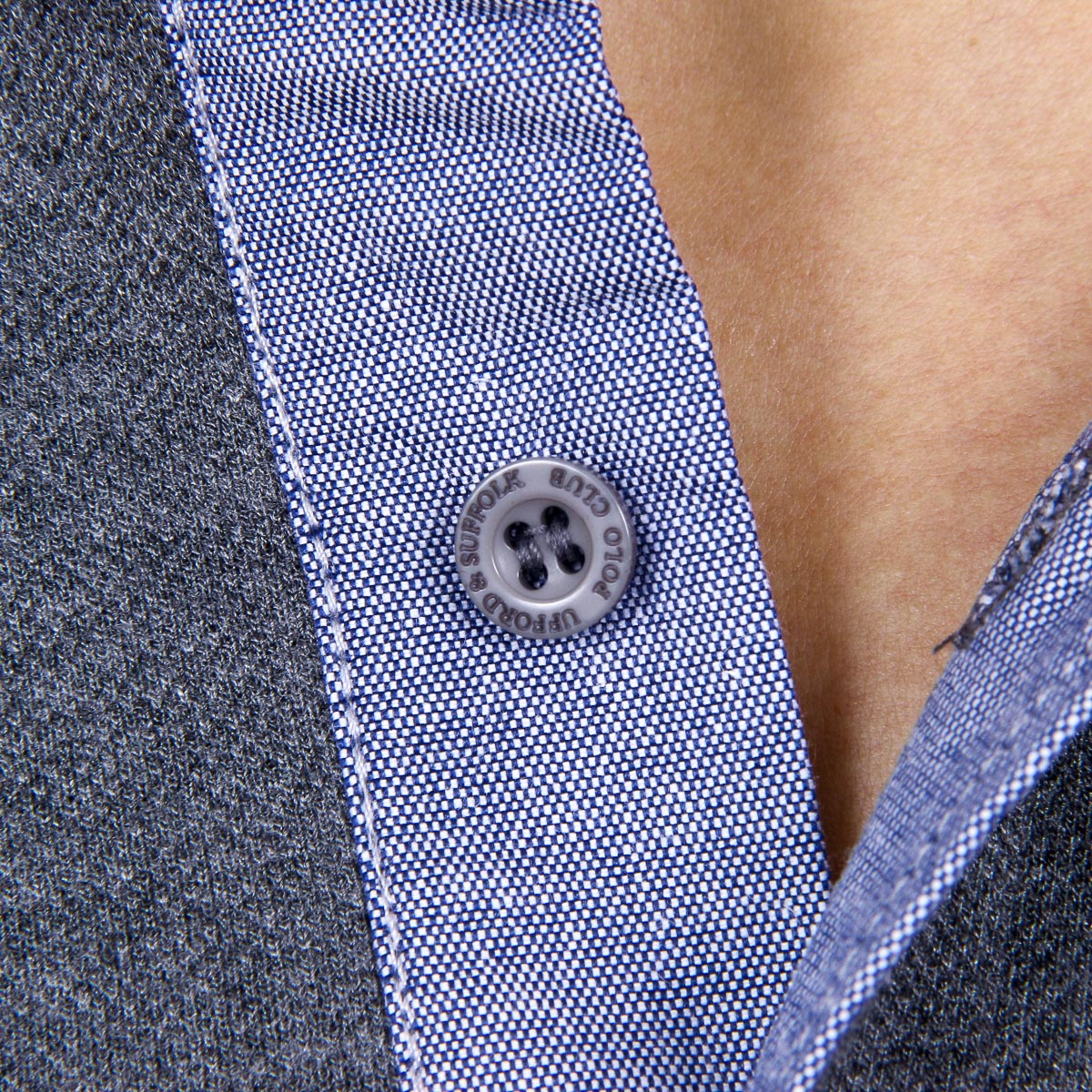Polo da uomo a maniche corte Ufford & Suffolk Polo Club US026 ANTRACITE