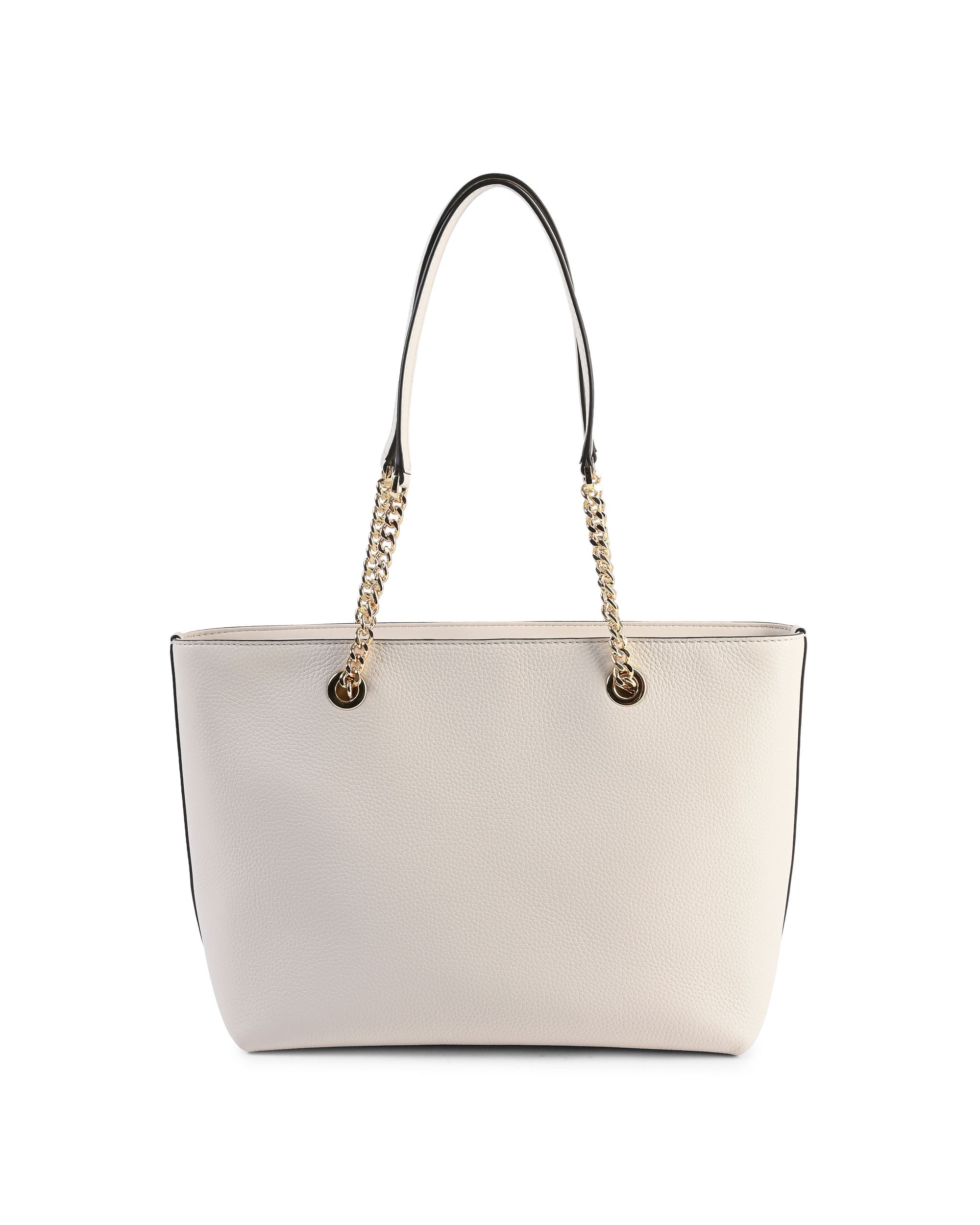 Borsa tote con catena e cerniera frontale di medie dimensioni Michael Kors 35F2GTTT2L LT CREAM