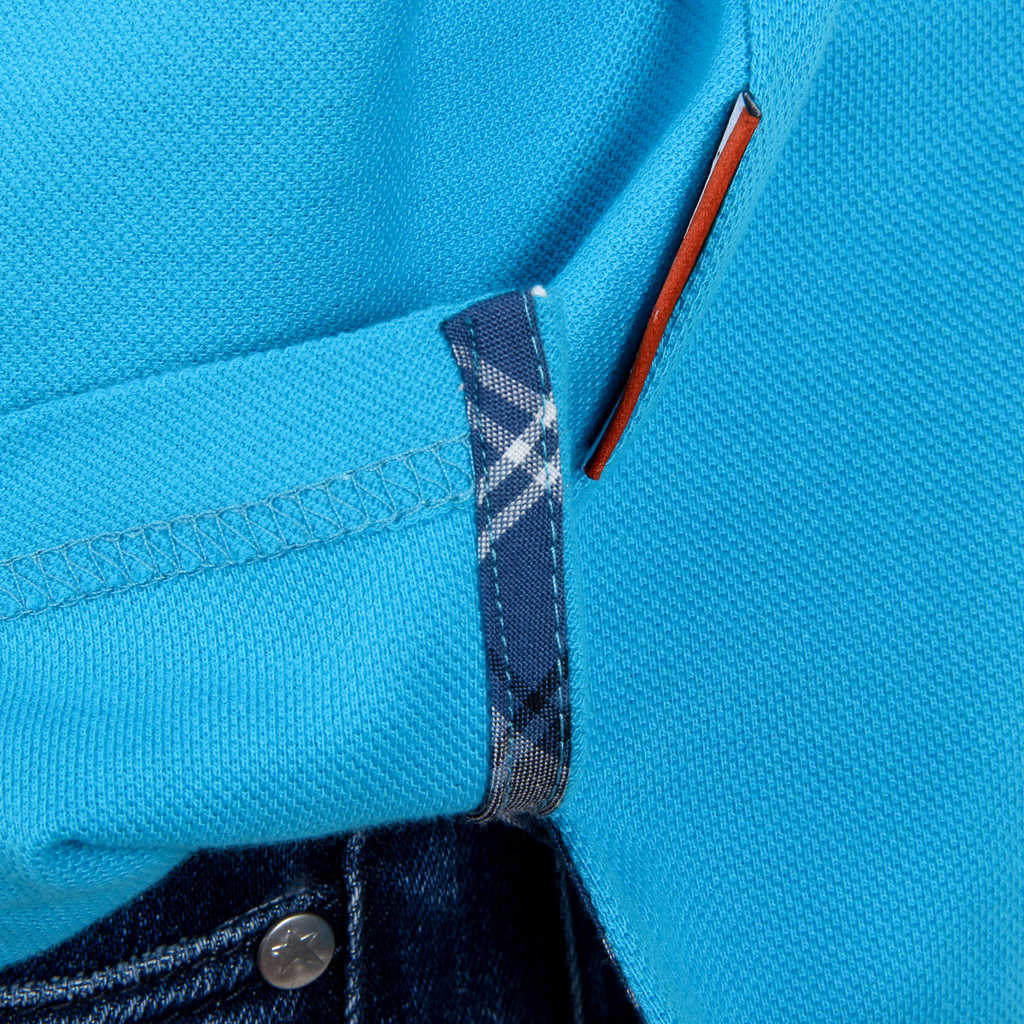 Andrew Charles Polo da uomo a maniche corte azzurro SEMELO