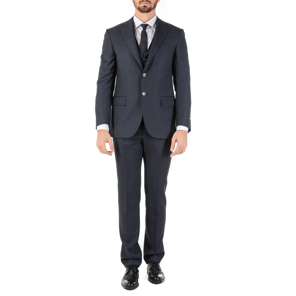 Abito da uomo Corneliani a maniche lunghe grigio scuro Super 110's